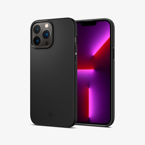 ACS03674 - iPhone 13 Pro Max Case Thin Fit in black showing the back